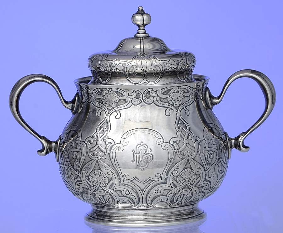 9479A (Sterling, Hollowware) Mini Sugar Bowl & Lid by Tiffany & CO SILVER-1