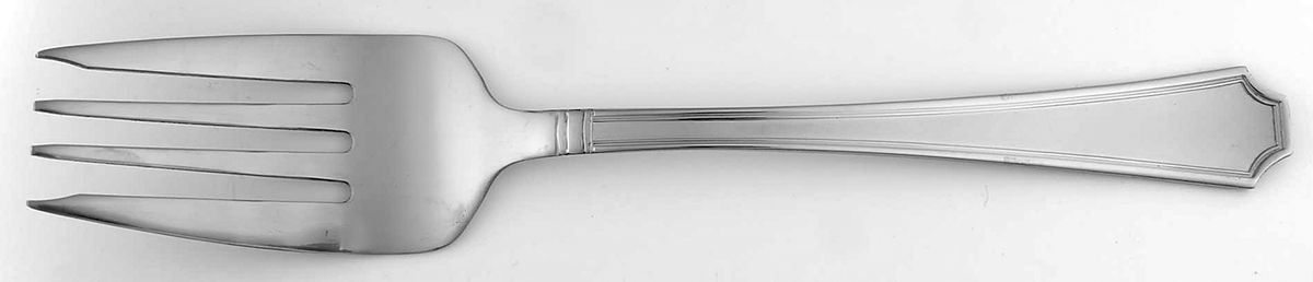 Harper Frost (Stainless) Medium Solid Cold Meat Serving Fork by Towle Silver-1