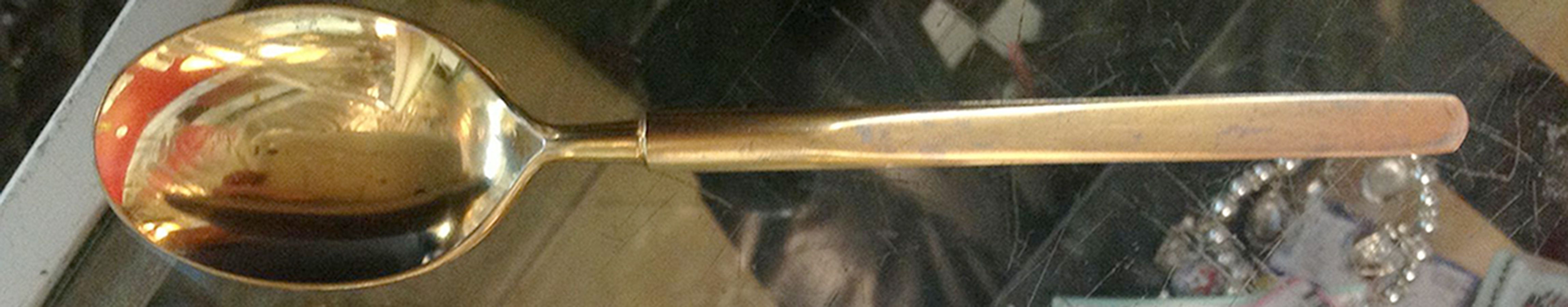 Golden Stereo (Gold Electroplate) Place/Oval Soup Spoon by Towle Silver-1