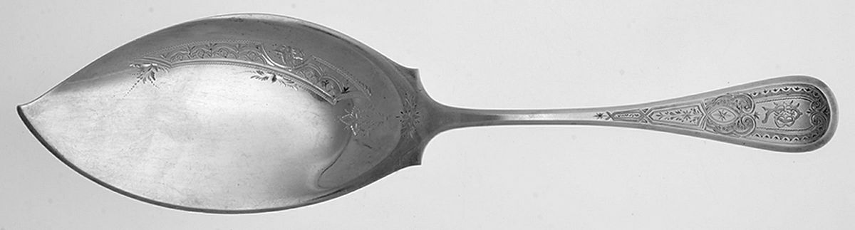 King William-Engraved (Sterling) Large Solid Ice Cream Server, Bright Cut by Tiffany & CO SILVER-1