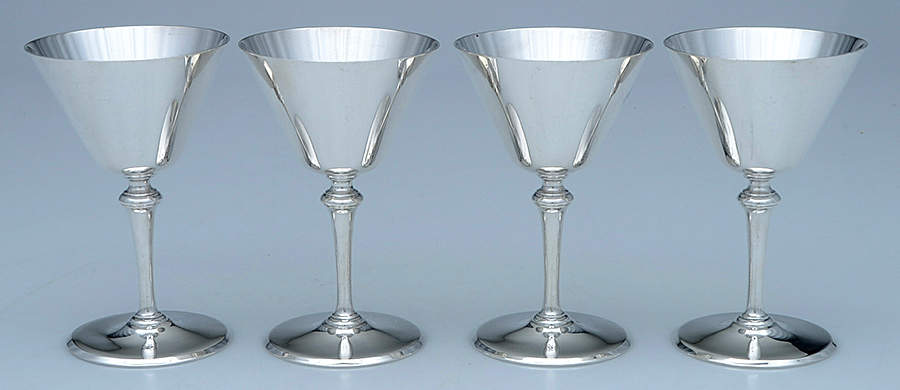 20037 (Sterling, Hollowware) Wine Goblet - Set of 4 by Tiffany & CO SILVER-1