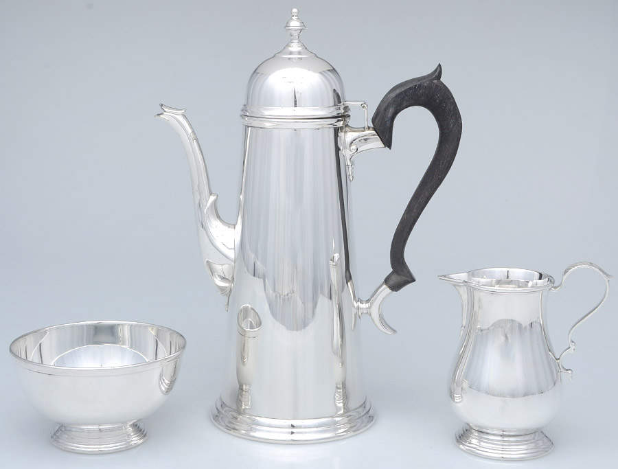 Georgian (Sterling, Hollowware) 3 Pc Coffee Set (SCP, SCR & SSUO) by Tuttle-1