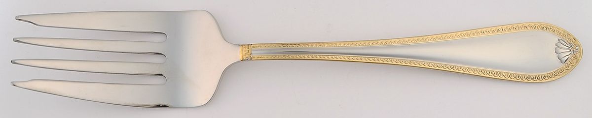 Sinclair Gold (Stainless) Medium Solid Cold Meat Serving Fork by Towle Silver-1