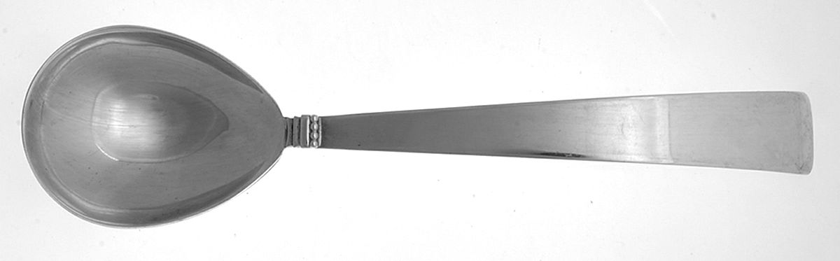 TWE2 (Silverplate) Solid Salad Serving Spoon by Three Crowns Silversmiths-1