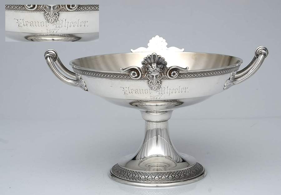 2763 (Sterling, Hollowware) Handled Round Compote (Height X Width) by Tiffany & CO SILVER-1