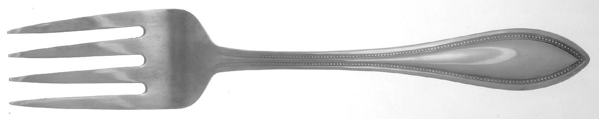 Tuscan Bead (Stainless) Medium Solid Cold Meat Serving Fork by Towle Silver-1