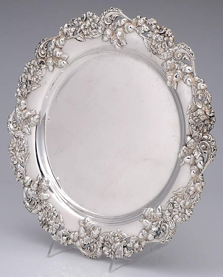 2640 (Sterling, Hollowware) 12" Sandwich Plate by Theodore B Starr-1