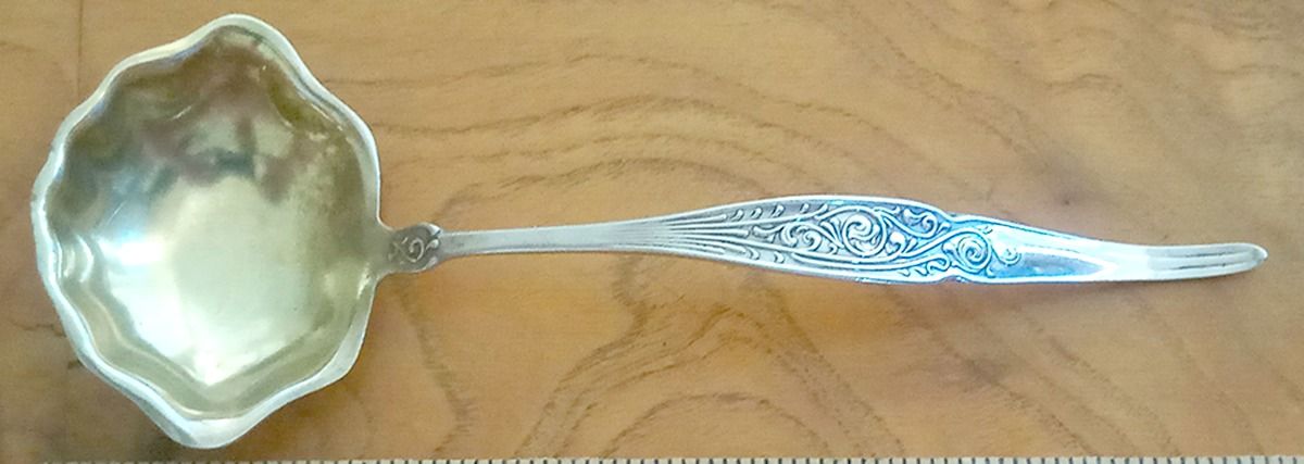 34 (Sterling) Solid Piece Cream Ladle by Towle Silver-1