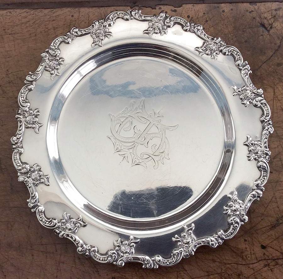 TWS553 (Sterling, Hollowware) Bread Plate by Towle Silver-1