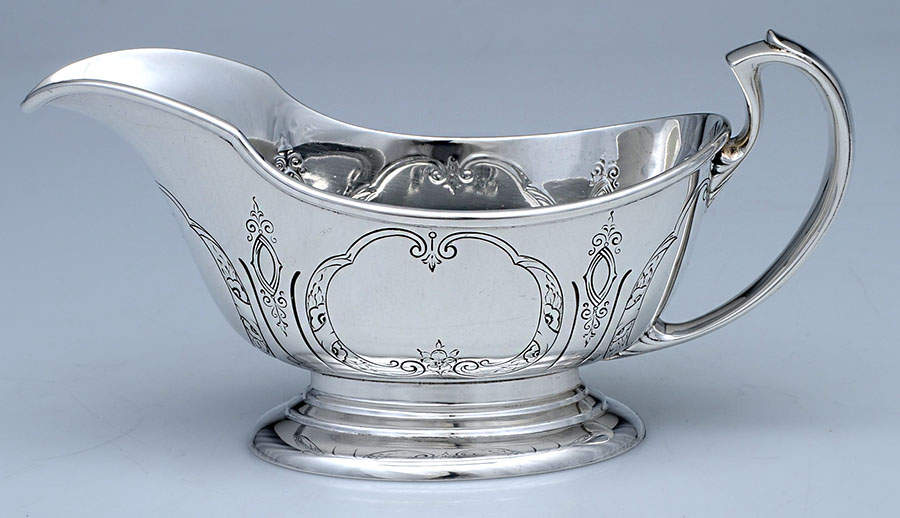Chased Diana (Sterling, Hollowware) Sterling Gravy Boat No Underplate by Towle Silver-1