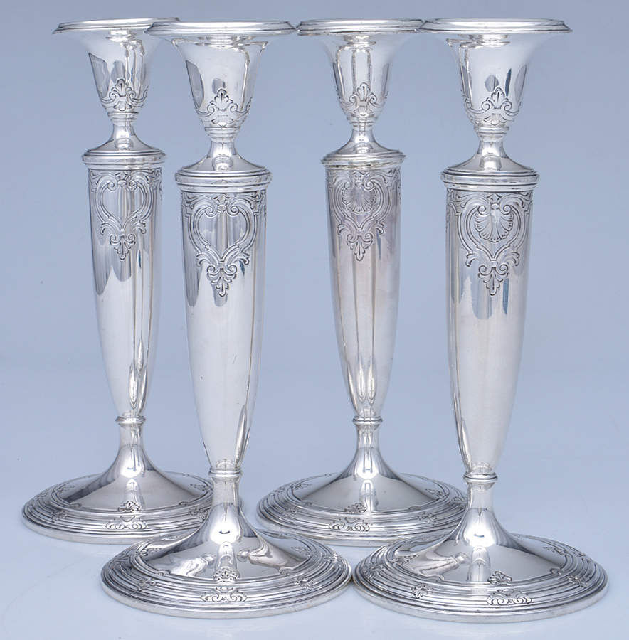 20132 (Sterling, Hollowware) 9" Candlestick - Set of 4 by Tiffany & CO SILVER-1