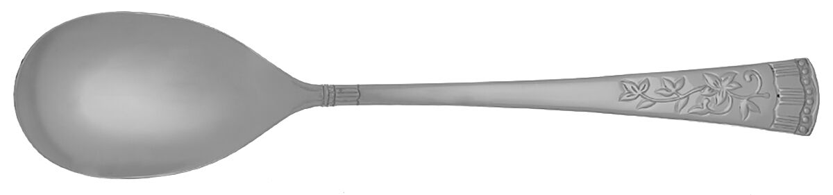 Floral Lace Stainless Solid Salad Serving Spoon by Temp-Tations-1
