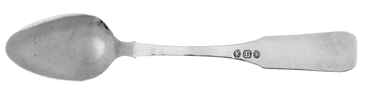 Coin Silver Flatware Five O'Clock Teaspoon by Theophilus Bradbury-3