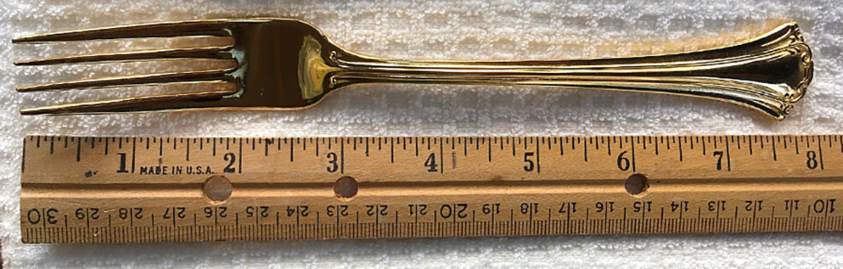 TWS129 (Gold Electroplate) Fork by Towle Silver-1