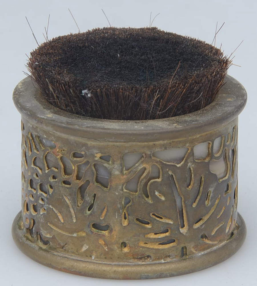 Grapevine (Plated Copper, Hollowware) Pen Wipe with Caramel Glass by Tiffany & CO SILVER-1