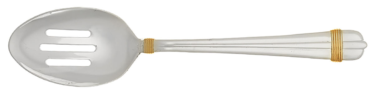 Amante Gold (Silverplate) Pierced Tablespoon (Serving Spoon) by Towle Silver-1