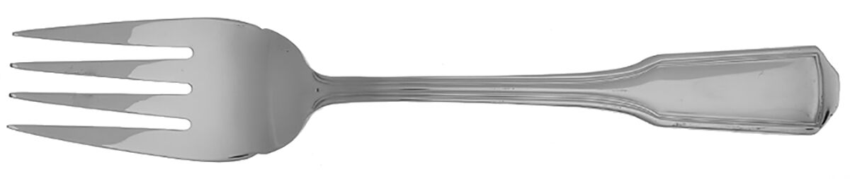American Chippendale (Stainless) Medium Solid Cold Meat Serving Fork by Towle Silver-1