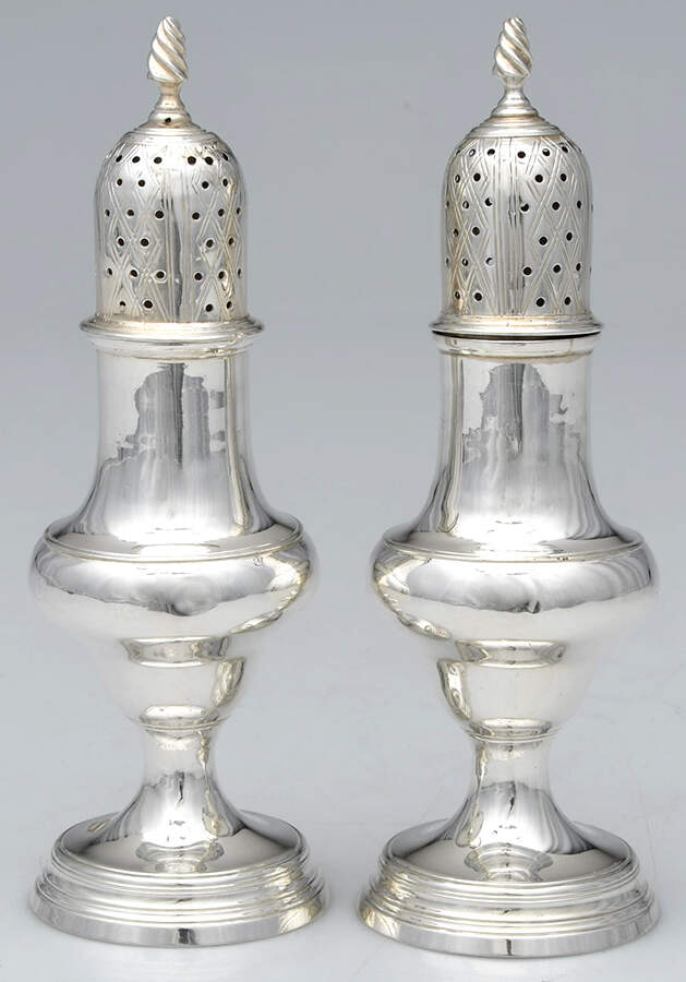 TDQ2 (Sterling, Hollowware) Salt and Pepper Set by Thomas Shepherd-1