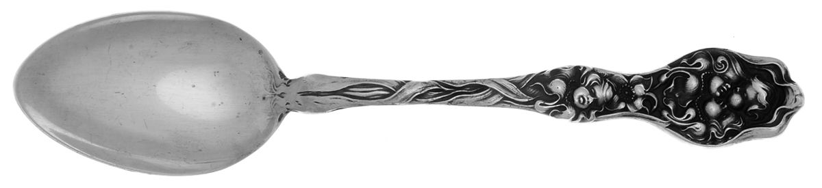 Cupid's Nosegay (Sterling, 1904) Monogram Teaspoon by Unger Brothers-1