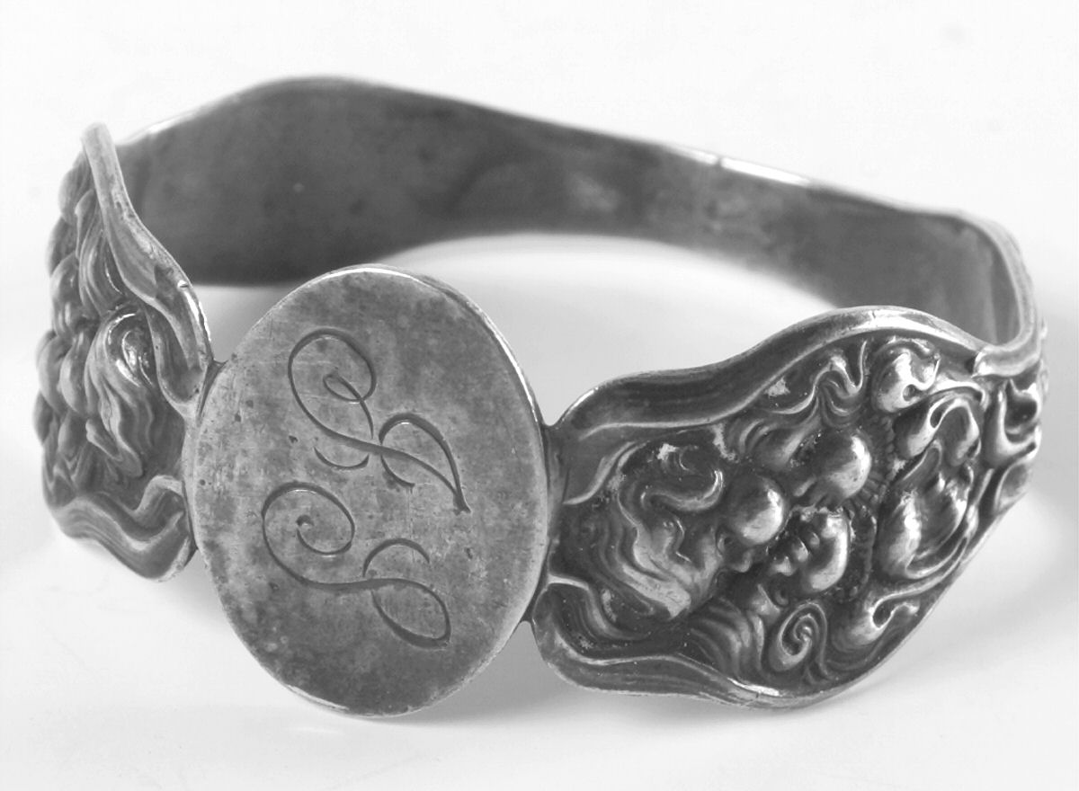 Cupid's Nosegay (Sterling, 1904) Sterling Napkin Ring by Unger Brothers-1