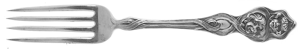 Cupid Sunbeams (Sterling, 1904) Fork by Unger Brothers-1