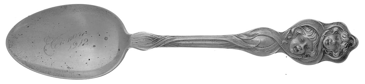 Cupid Sunbeams (Sterling, 1904) Teaspoon by Unger Brothers-1