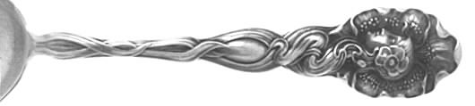 Dawn (Sterling, 1904) Monogram Teaspoon by Unger Brothers-1