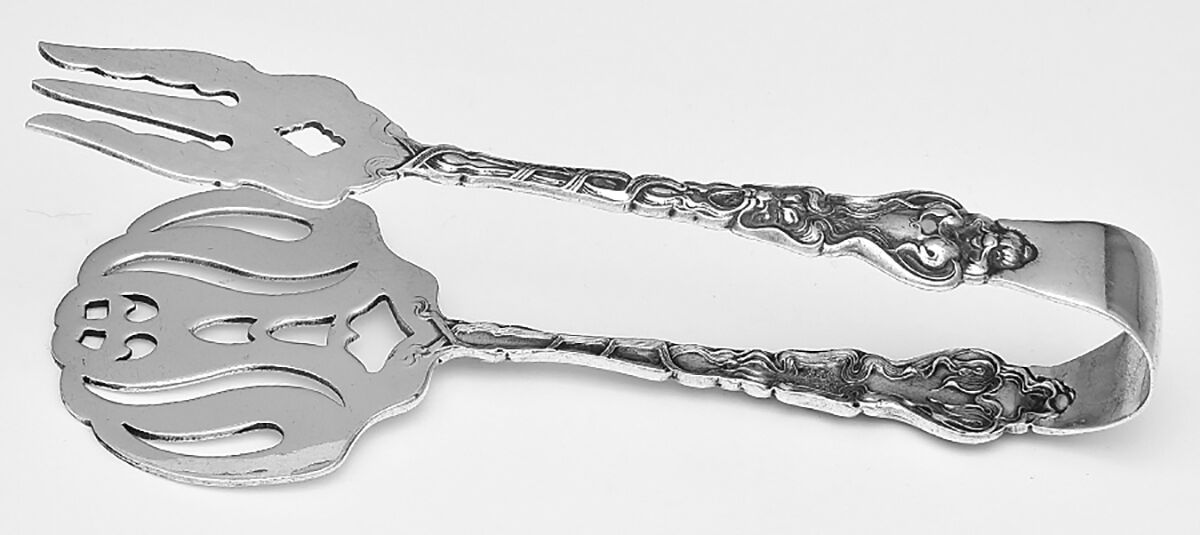 Douvaine (Sterling, 1890) Large Solid Sandwich Tongs by Unger Brothers-1
