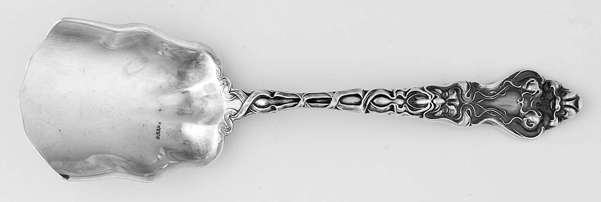 Douvaine (Sterling, 1890) Solid Bon Bon Spoon by Unger Brothers-1