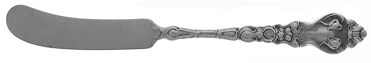 Douvaine (Sterling, 1890) Flat Handle Butter Spreader by Unger Brothers-1