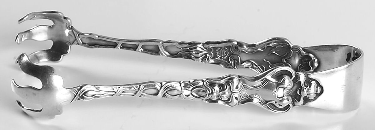 Douvaine (Sterling, 1890) Large Sugar Tongs by Unger Brothers-1