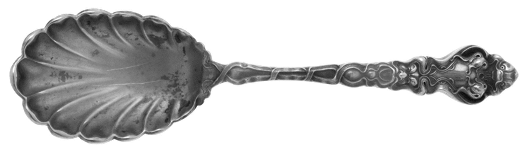 Douvaine (Sterling, 1890) Sugar Shell Spoon by Unger Brothers-1