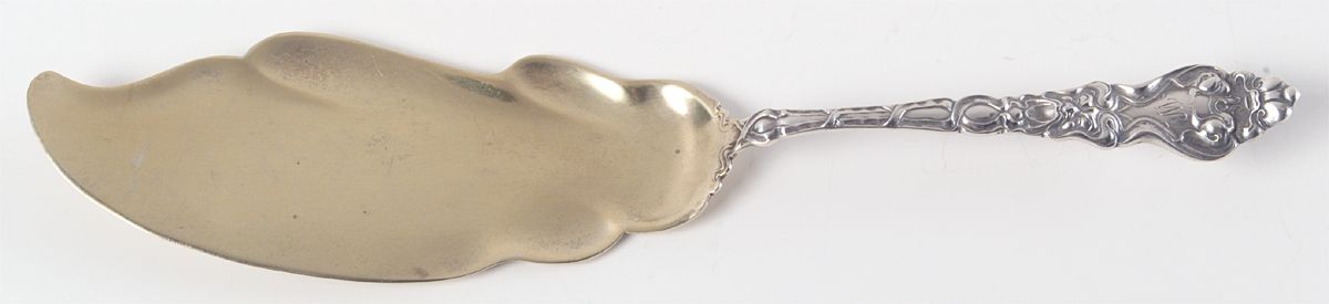 Douvaine (Sterling, 1890) Large Solid Fish Serving Knife by Unger Brothers-1