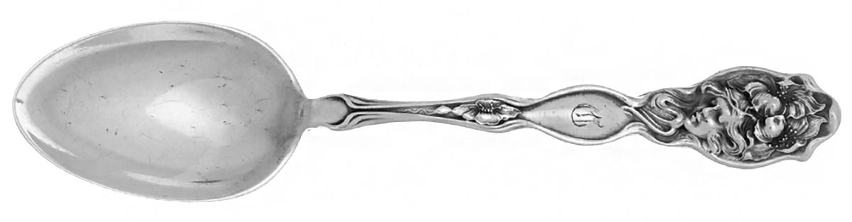 Evangeline (Sterling, 1904) Monogram Teaspoon by Unger Brothers-1