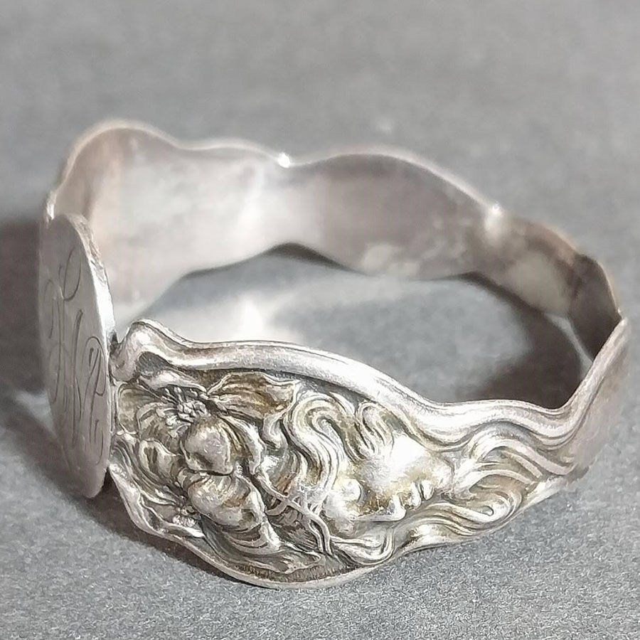 Evangeline (Sterling, 1904) Sterling Napkin Ring by Unger Brothers-1