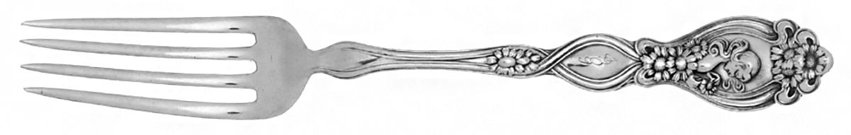 He Loves Me (Sterling, 1904) Monogram Fork by Unger Brothers-1