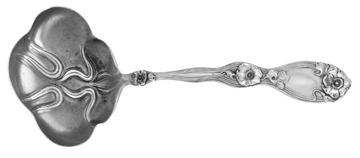 La Fleurette (Sterling, 1904) Solid Gravy Ladle by Unger Brothers-1
