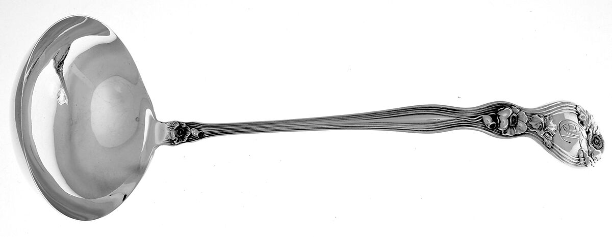 La Fleurette (Sterling, 1904) Oyster Ladle Solid Piece by Unger Brothers-1