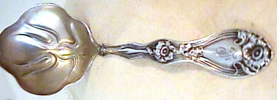 La Fleurette (Sterling, 1904) Solid Piece Cream Ladle by Unger Brothers-1