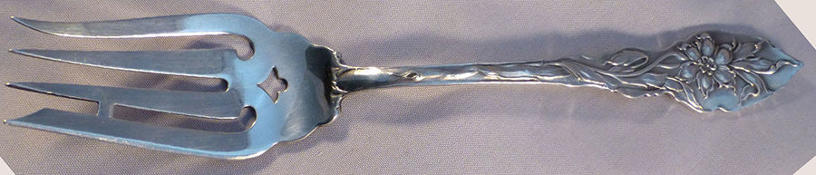 Narcissus (Sterling, 1890, No Monograms) Individual Salad Fork by Unger Brothers-1