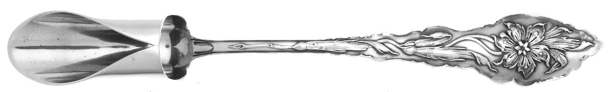 Narcissus (Sterling, 1890, No Monograms) Solid Large Cheese Scoop by Unger Brothers-1