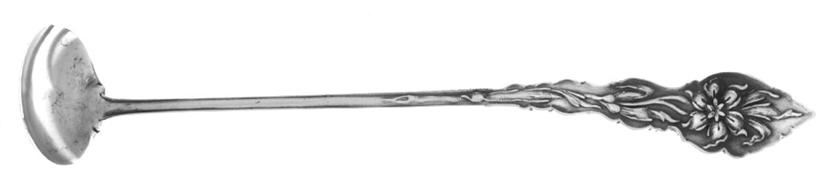 Narcissus (Sterling, 1890, No Monograms) Mustard Spoon by Unger Brothers-1