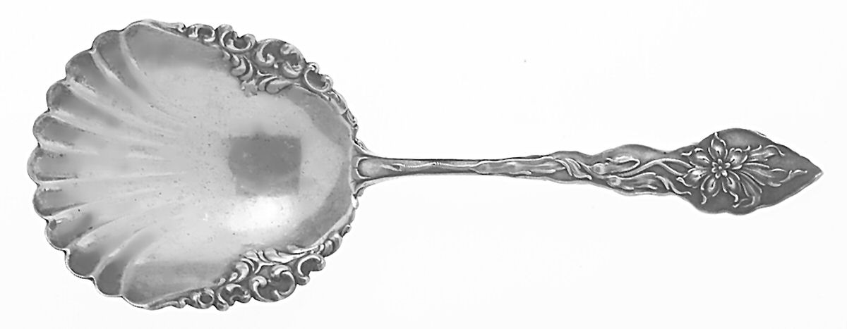 Narcissus (Sterling, 1890, No Monograms) Bon Bon Scoop by Unger Brothers-1