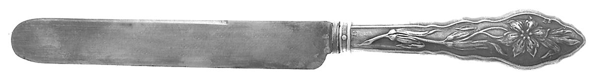 Narcissus (Sterling, 1890, No Monograms) Old French Hollow Knife with Bolster by Unger Brothers-1