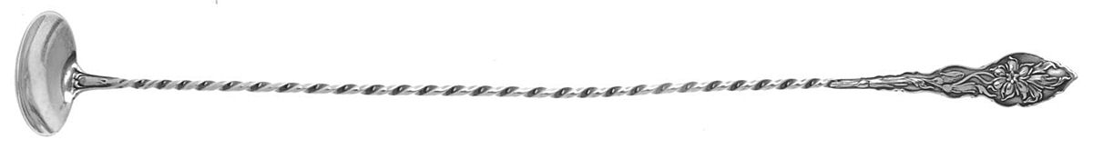 Narcissus (Sterling, 1890, No Monograms) Large Claret Spoon, Solid Piece by Unger Brothers-1