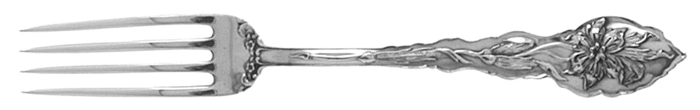Narcissus (Sterling, 1890, No Monograms) Fork by Unger Brothers-1