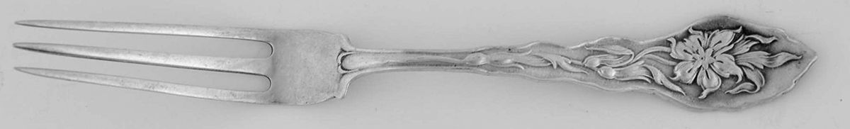 Narcissus (Sterling, 1890, No Monograms) Individual Berry Fork by Unger Brothers-1