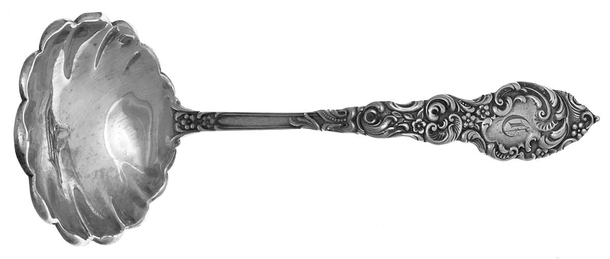 Passaic (Sterling, 1900) Gravy Ladle-Shell Bowl by Unger Brothers-1
