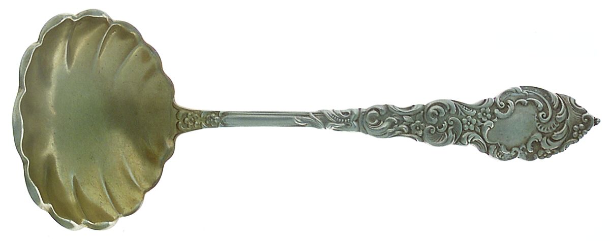 Passaic (Sterling, 1900) Gravy Ladle with Shell Bowl by Unger Brothers-1