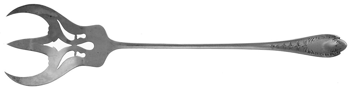 Springfield-Engraved (Sterling, 1900) Large Lettuce Serving Fork by Unger Brothers-1